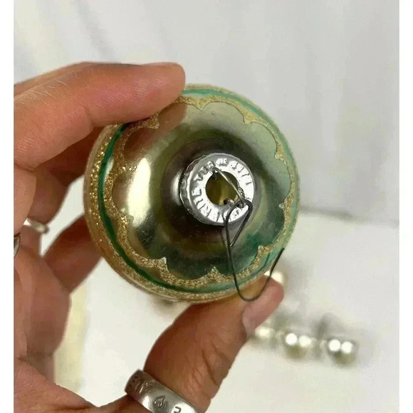 VTG Lot of 8 Mercury Glass Ornaments Holiday Christmas Gold Silver Shiny Brite - Picture 7 of 14